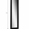 Зеркало настенное BeautyStyle 9 черный 138 см х 35 см