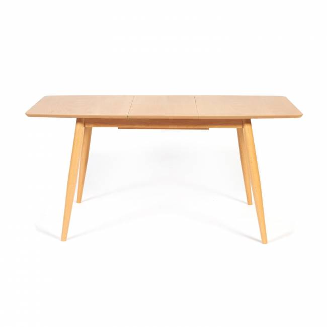 Стол обеденный раскладной Павильон/Pavillion МДФ/бук, 80х120+40х75см, натуральный Натуральный основание бук, столешница мдф