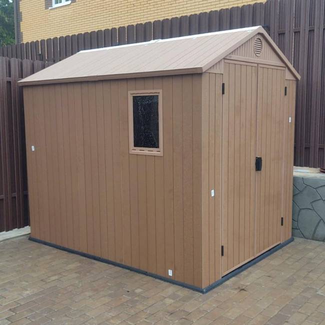 Сарай "Дарвин 6х8" (размеры 183 х 244 см), коричневый