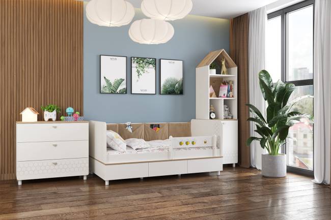 Мебель в детскую Эйп № 3 цвет белый/дуб белый Мебель в детскую Эйп № 3 цвет белый/дуб белый