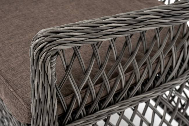 "Эспрессо - 80 L" обеденная группа плетеная, цвет графит "Эспрессо - 80 L" обеденная группа плетеная, цвет графит