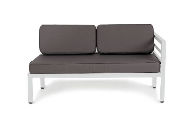 "Глория" модуль диванный левый, каркас из алюминия