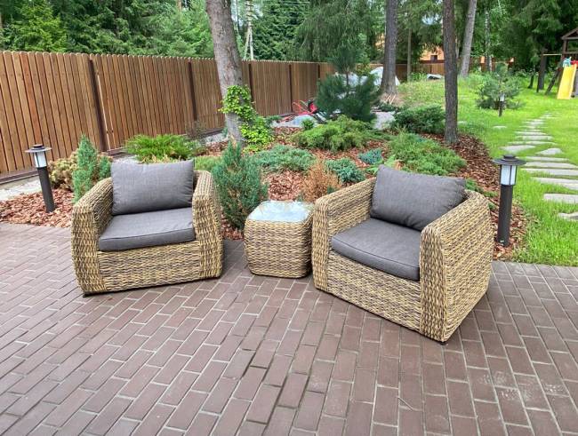 "Кальяри" кресло из искусственного ротанга (гиацинт), цвет соломенный "Кальяри" кресло из искусственного ротанга (гиацинт), цвет соломенный