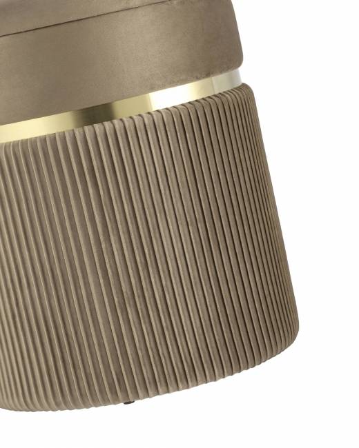 Пуф Миранда с ящиком велюр бежевый