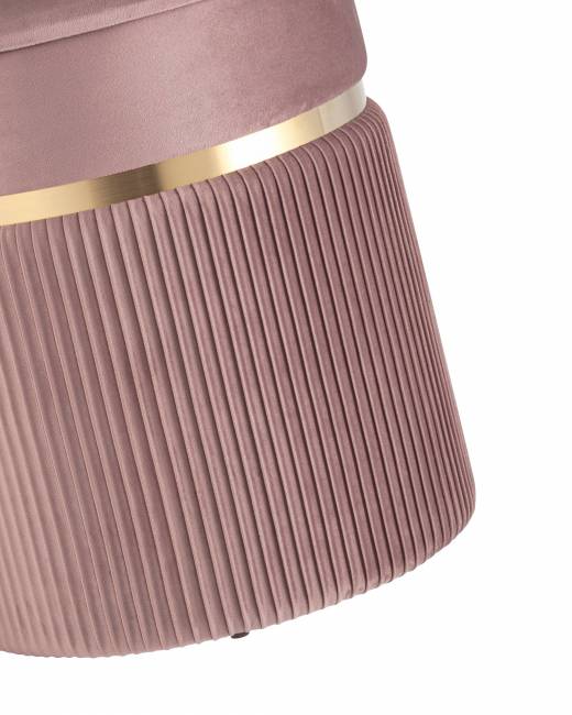 Пуф Миранда с ящиком велюр розовый