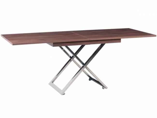 Стол-трансформер Левмар Cross D69/S79 дуб шамони темный/ опоры нерж.ст. Стол-трансформер Левмар Cross D69/S79 дуб шамони темный/ опоры нерж.ст.