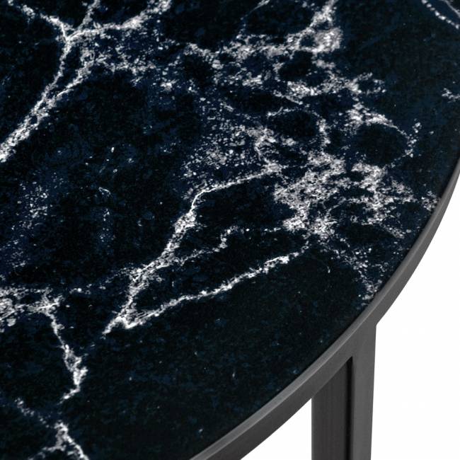 Набор кофейных столиков Tango чёрный мрамор с чёрными ножками, 2шт Набор кофейных столиков Tango чёрный мрамор с чёрными ножками, 2шт