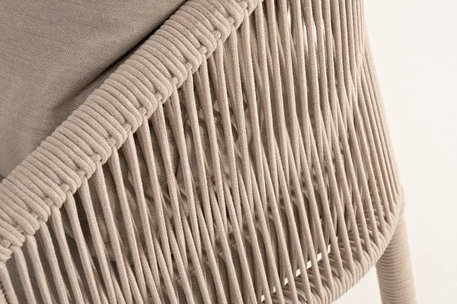 "Верона" лаунж-зона 5-местная плетеная из роупа (веревки), каркас алюминиевый белый, роуп бежевый "Верона" лаунж-зона 5-местная плетеная из роупа (веревки), каркас алюминиевый белый, роуп бежевый