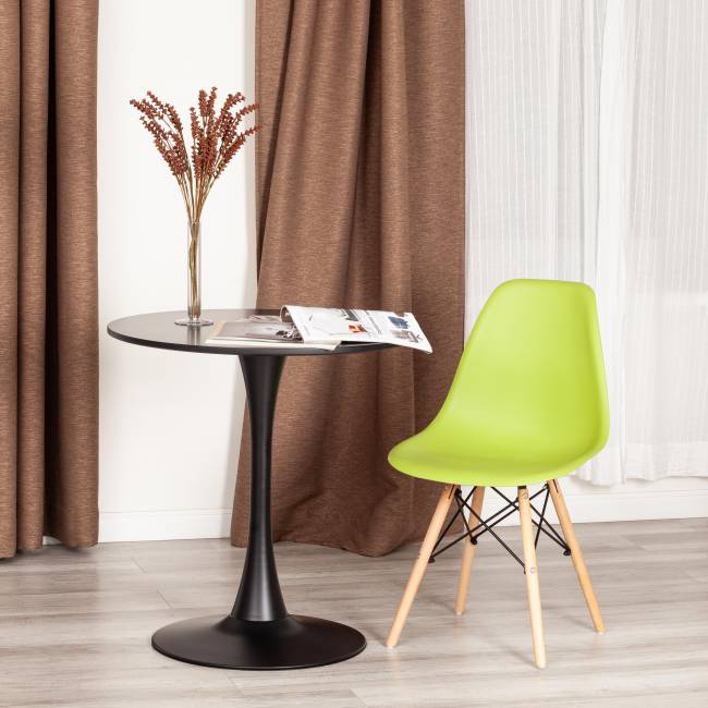 Стул CINDY (EAMES) (mod. 001) / 1 шт. в упаковке дерево бук/металл/сиденье пластик, 51x46x82.5см, оливковый 66012 оливковый 66012 дерево бук/металл/сиденье пластик