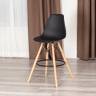 Стул барный Cindy Bar Chair (mod. 80-1) / 1 шт. в упаковке дерево бук/металл/пластик, 50 х 51 х 109 см, Black (Черный) 3010/ натуральный черный