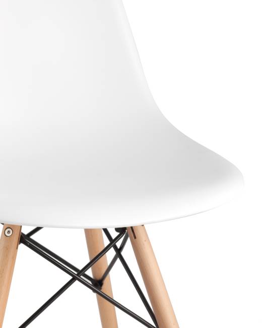 Стул Eames Style DSW белый (разборный каркас)