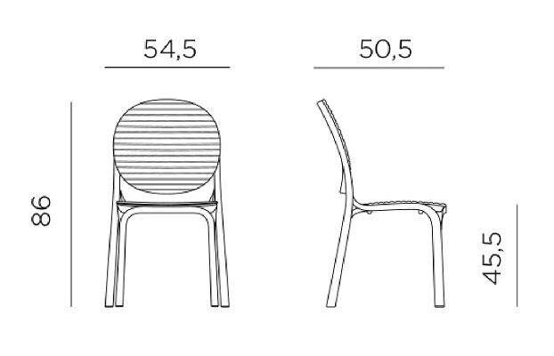 Стул пластиковый Nardi, Dalia Антрацит