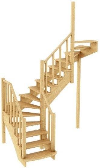 Деревянная лестница К-009м Деревянная лестница К-009м