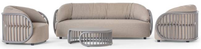 Комплект мягкой мебели Nest тортора, песочный
