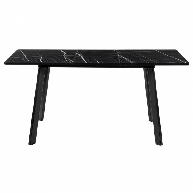 Стол Dublin раскладной 120-160х80х75 чёрный мрамор с чёрными ножками Стол Dublin раскладной 120-160х80х75 чёрный мрамор с чёрными ножками