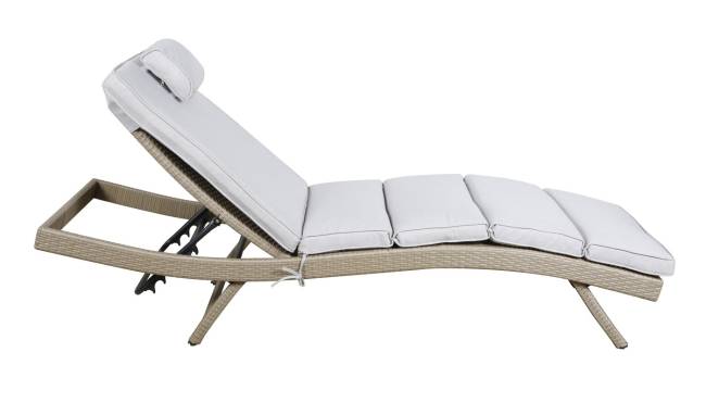 "Лиссабон" шезлонг из искусственного ротанга, цвет соломенный "Лиссабон" шезлонг из искусственного ротанга, цвет соломенный