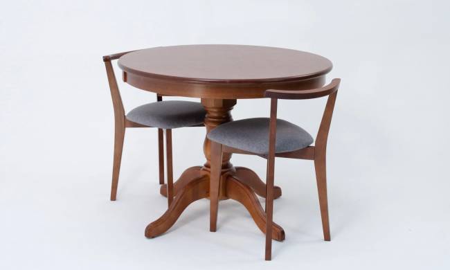 Обеденная группа Брамос К 100 орех со стульями Франк орех серый