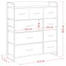 Комод Leset Ноа 9 ящиков Белый Светло-серый Комод Leset Ноа 9 ящиков Белый Светло-серый
