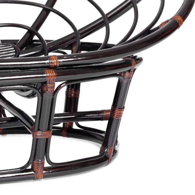 Диван Мамасан/Mamasan (23/02 W) /с подушкой/ 169х102х80см, античный черно-коричневый, матрац 182х119см, ткань серо-бежевая 3м 16/2 Antique brown