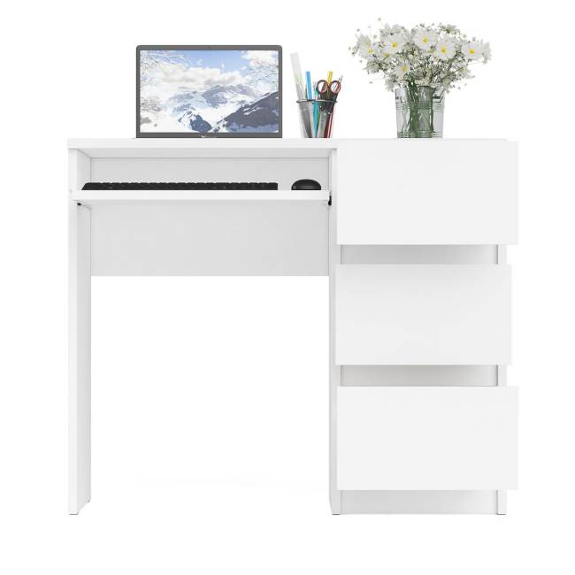 Стол компьютерный три ящика Мори МС-6 правый цвет белый Стол компьютерный три ящика Мори МС-6 правый цвет белый