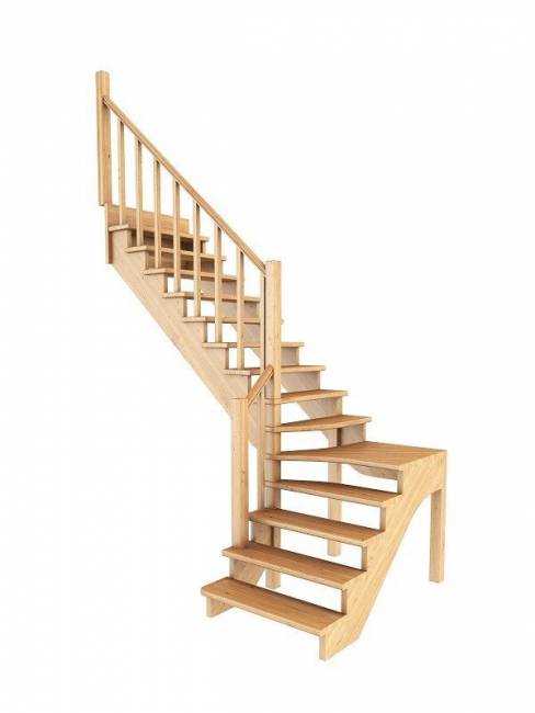 Деревянная лестница К-031м/3 Деревянная лестница К-031м/3