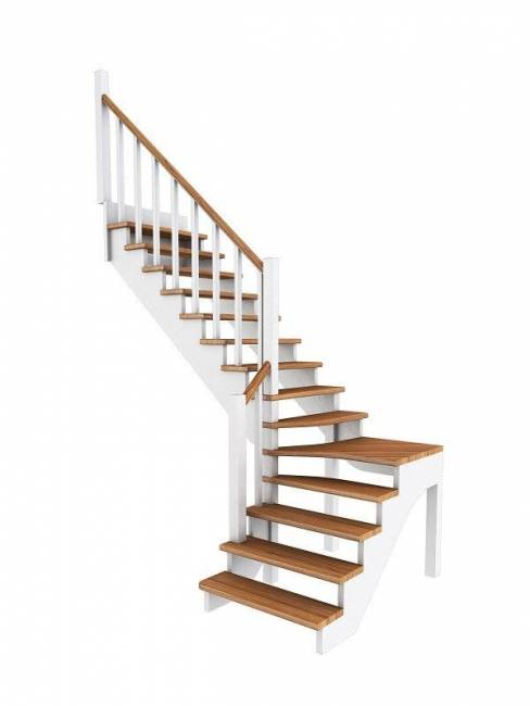 Деревянная лестница К-031м/3 Деревянная лестница К-031м/3