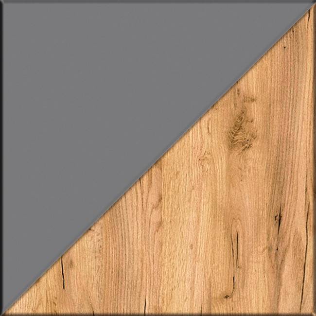 Комод с обувницей и тумбой Остин цвет серый графит/дуб крафт золотой