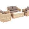 "Кон Панна" лаунж-зона из искусственного ротанга, цвет соломенный