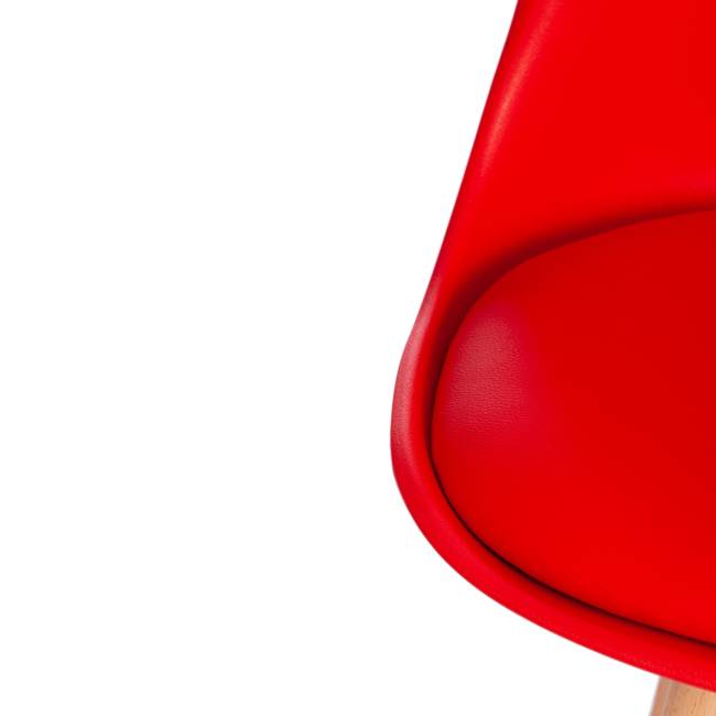 Стул TULIP (mod. 73) дерево/пластик/ПУ, 48.5*52.5*83cм, красный (Комплект из 4 шт.) красный дерево/пластик/ПУ Стул TULIP (mod. 73) дерево/пластик/ПУ, 48.5*52.5*83cм, красный (Комплект из 4 шт.) красный дерево/пластик/ПУ