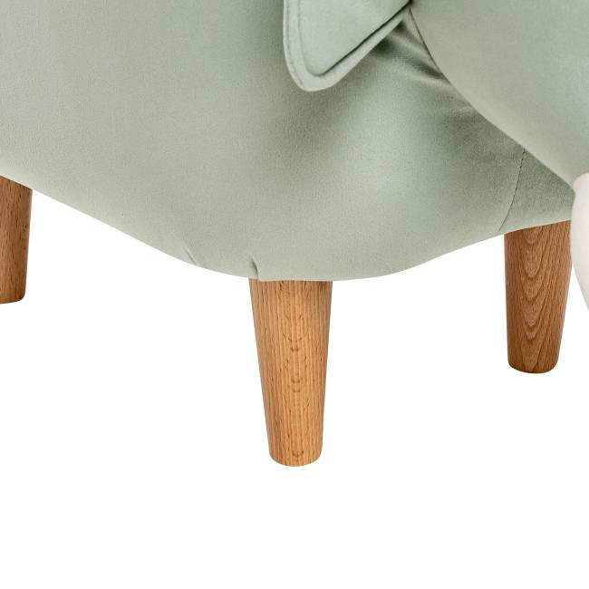 Пуф Leset Слоник V14 бирюзовый, компаньон V01 белый Бук