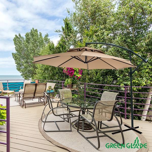 Зонт садовый Green Glade 8803 светло-коричневый