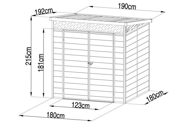 Сарай пластиковый Black Fox Artisan 3.6 м2 (1.9 x 1.91 м) Сарай пластиковый Black Fox Artisan 3.6 м2 (1.9 x 1.91 м)