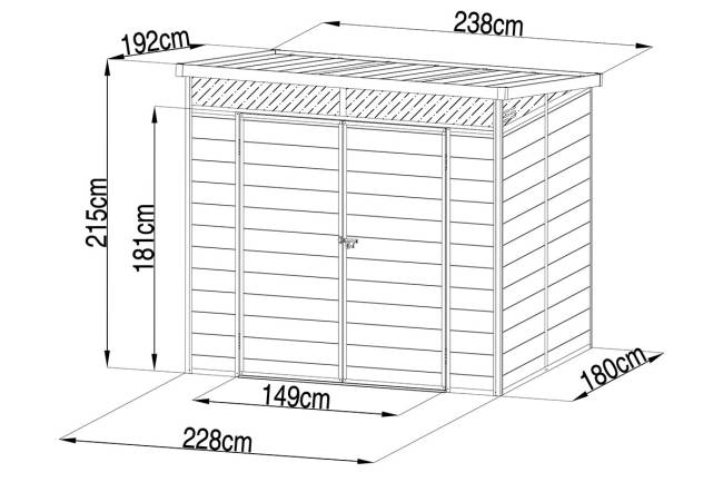 Сарай пластиковый Black Fox Artisan 4.5 м2 (2.38 x 1.92 м) Сарай пластиковый Black Fox Artisan 4.5 м2 (2.38 x 1.92 м)