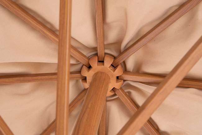 "Корсика" зонт уличный 3х3м на боковой алюминиевой опоре, цвет под дерево