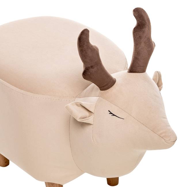 Пуф Leset Оленёнок V18 бежевый, компаньон V23 молочный шоколад Бук Пуф Leset Оленёнок V18 бежевый, компаньон V23 молочный шоколад Бук