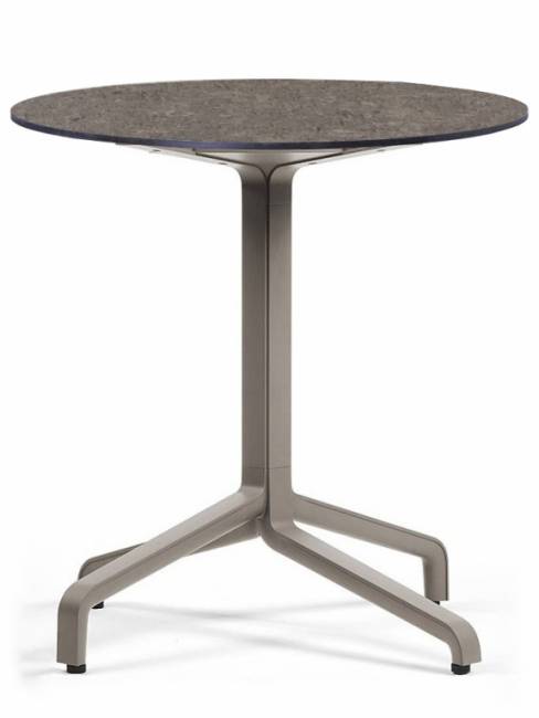 Стол пластиковый обеденный Frasca Maxi Fix Laminato тортора Ø800х720 мм