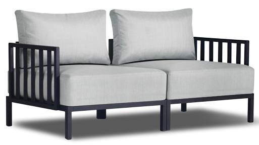 Диван модульный Slim Stripe антрацит, светло-серый 1480х740х687 мм