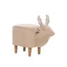Пуф Leset Оленёнок V18 бежевый, компаньон Milos 02 белый Бук Пуф Leset Оленёнок V18 бежевый, компаньон Milos 02 белый Бук