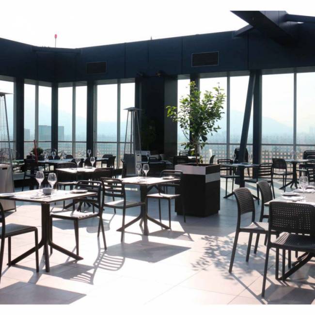 Стул пластиковый Bora Bistrot антрацит 490х540х830 мм Стул пластиковый Bora Bistrot антрацит 490х540х830 мм