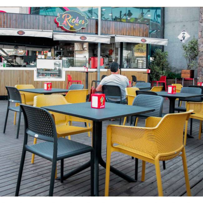 Стул пластиковый Bora Bistrot антрацит 490х540х830 мм Стул пластиковый Bora Bistrot антрацит 490х540х830 мм