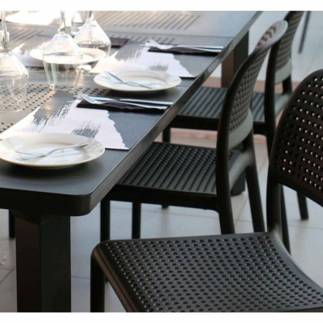 Стул пластиковый Bora Bistrot антрацит 490х540х830 мм Стул пластиковый Bora Bistrot антрацит 490х540х830 мм