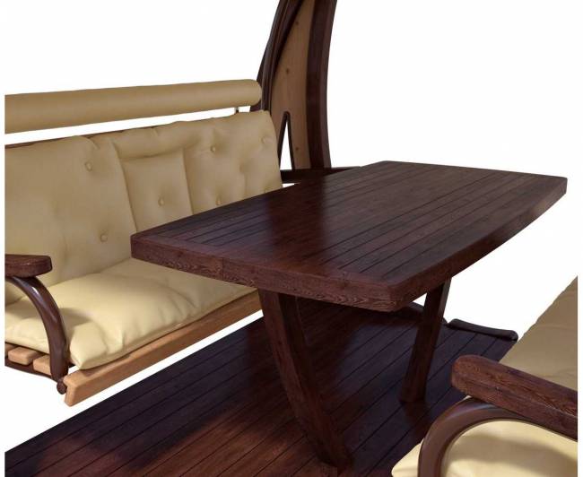 Качели садовые "Валенсия Х2" Премиум (лиственница) Качели садовые "Валенсия Х2" Премиум (лиственница)