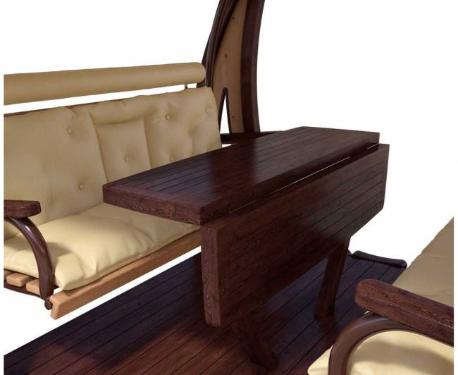 Качели садовые "Валенсия Х2" Премиум (лиственница) Качели садовые "Валенсия Х2" Премиум (лиственница)