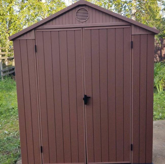 Сарай "Дарвин 6х6" (размеры 183 х 182 см), коричневый