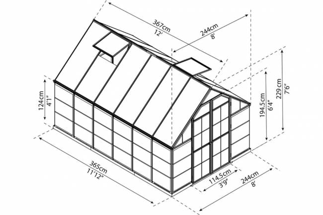 Теплица BALANCE 8x12 Теплица BALANCE 8x12