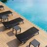 Столик пластиковый для лежака Ocean Side Table черный 450х450х450 мм
