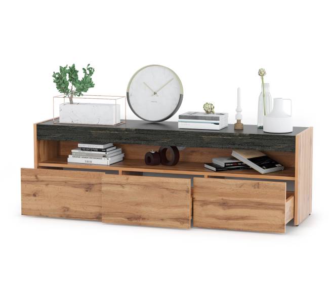 Тумба под ТВ 13.272 цвет дуб вотан/интра Тумба под ТВ 13.272 цвет дуб вотан/интра