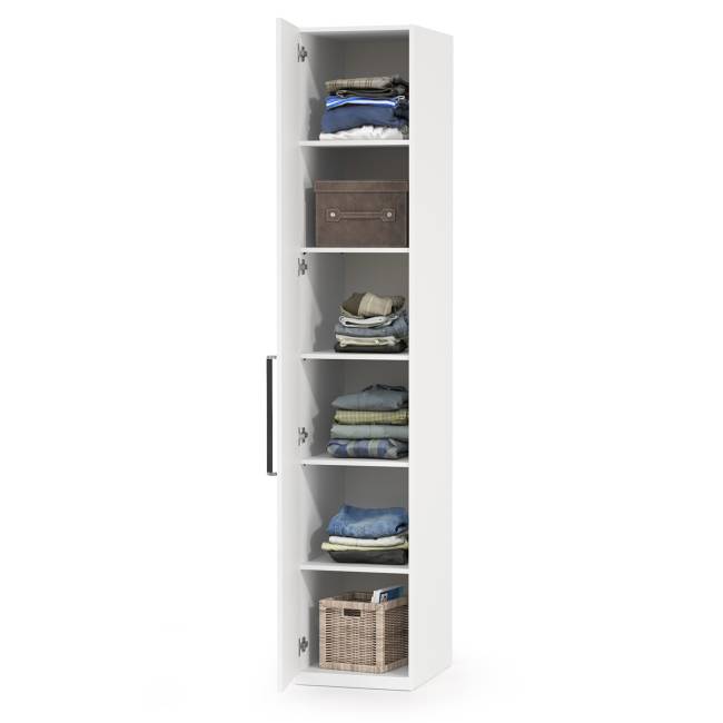 Шкаф-пенал Валенсия 13.207 цвет белый шагрень Шкаф-пенал Валенсия 13.207 цвет белый шагрень