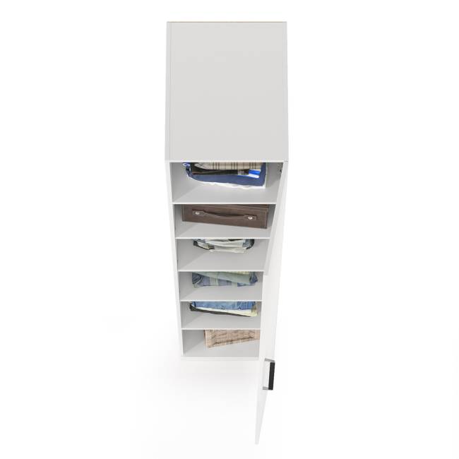 Шкаф-пенал Валенсия 13.207 цвет белый шагрень Шкаф-пенал Валенсия 13.207 цвет белый шагрень