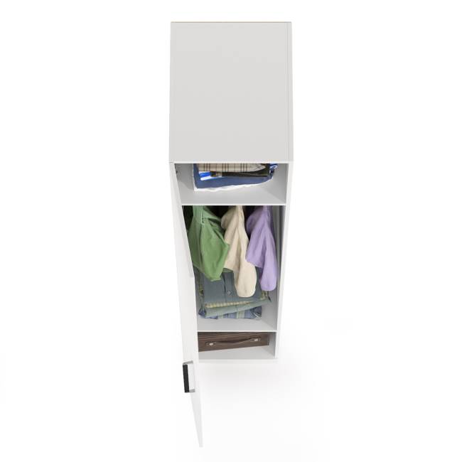 Шкаф-пенал Валенсия 13.207 цвет белый шагрень Шкаф-пенал Валенсия 13.207 цвет белый шагрень